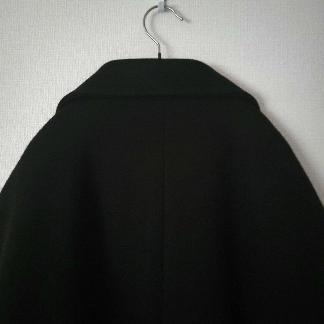 CLEL テックメルトンルーズ ダブルチェスターコート ブラック L