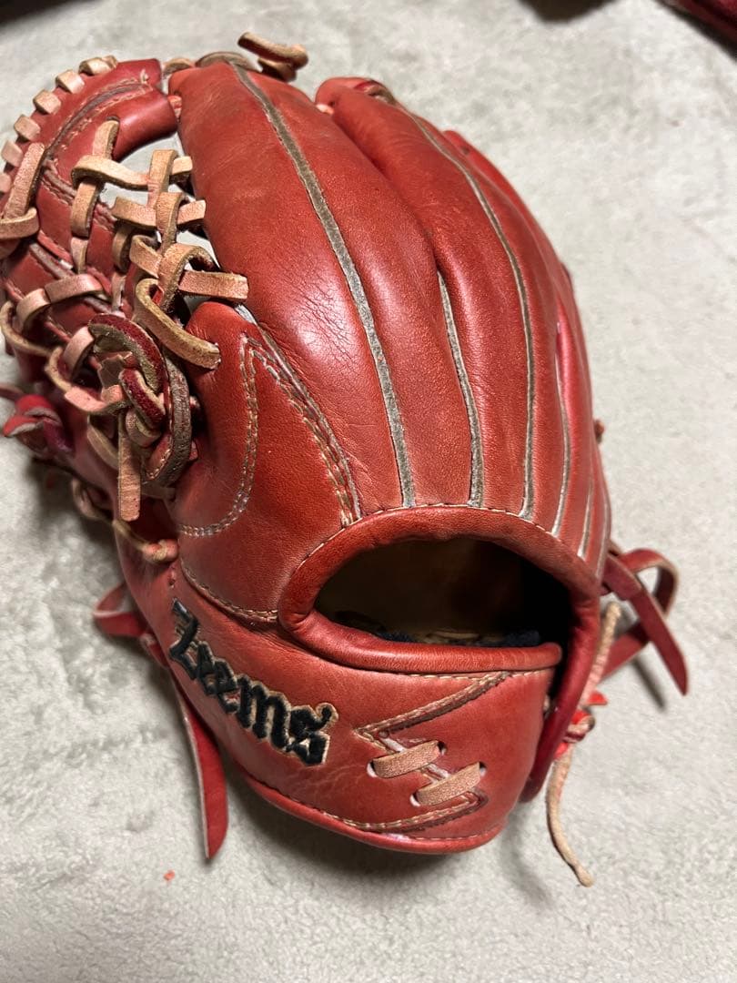 Zeems 軟式グローブ ZA-28CJ N 赤 左投げ　少年用