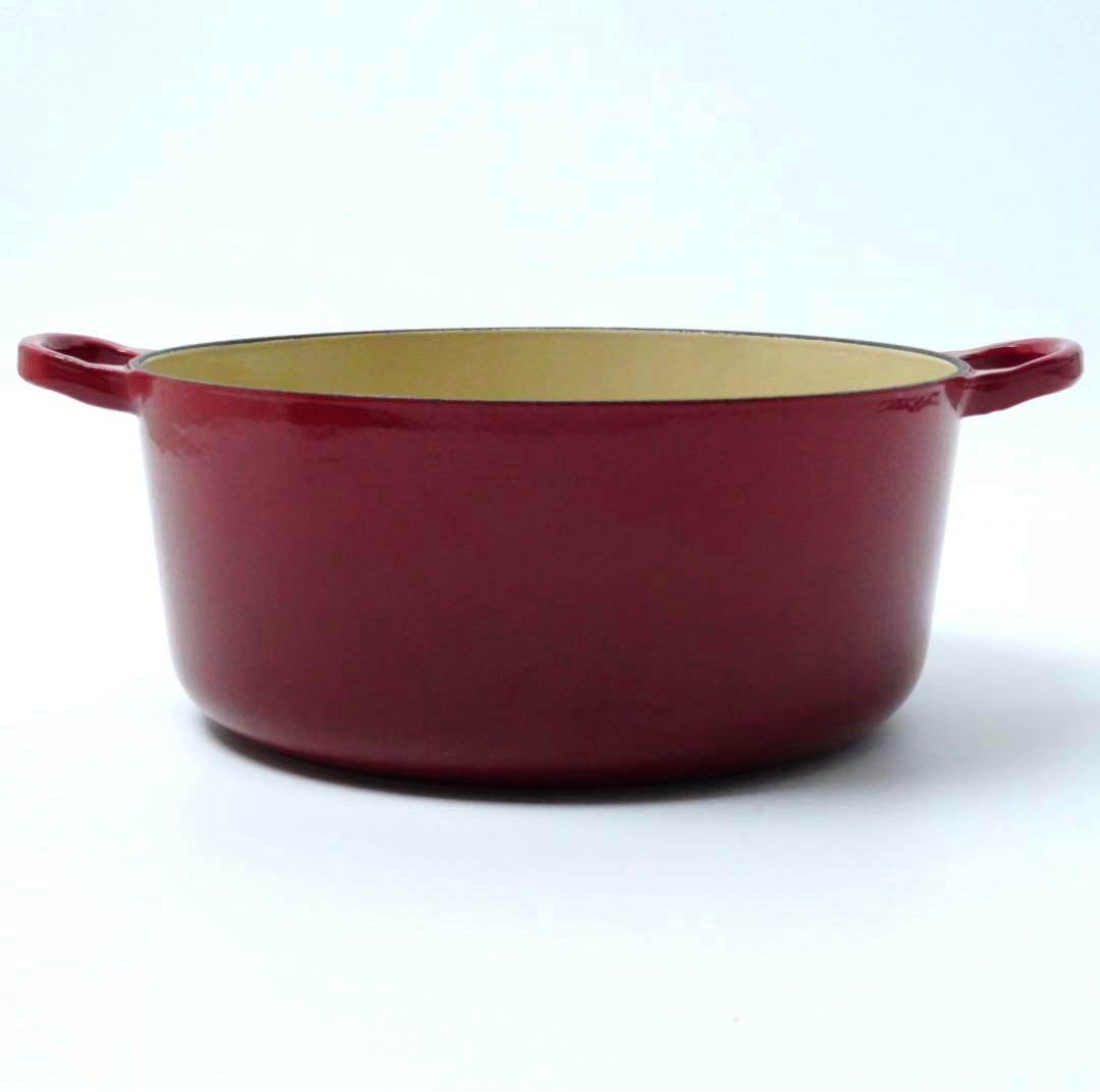 【美品】LE CREUSET　ココット ロンド バーガンディ　24cm