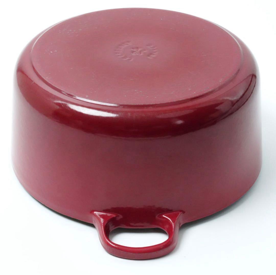 【美品】LE CREUSET　ココット ロンド バーガンディ　24cm