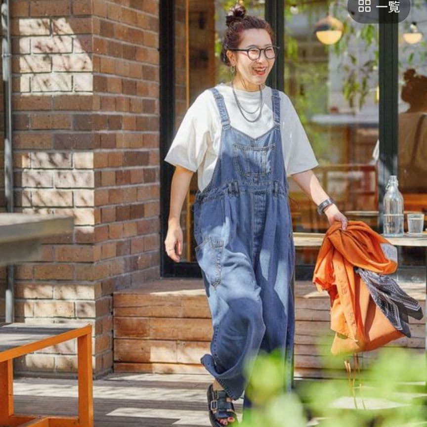 be with M Misayoラクテロサロペット インディゴ Lサイズ