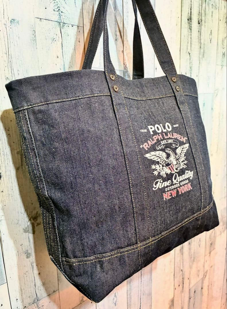 Ralph Lauren ラルフローレン デニムトートバッグ 美品