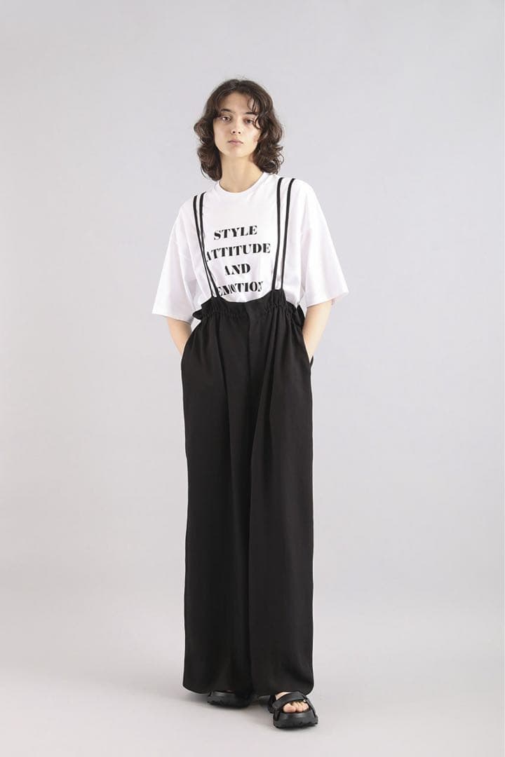 SACRA サロペット　ACETATE BRIGHT TWILL