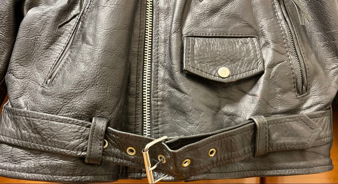 WILSONS LEATHER ダブルライダースジャケット　ブラック　メンズ　M