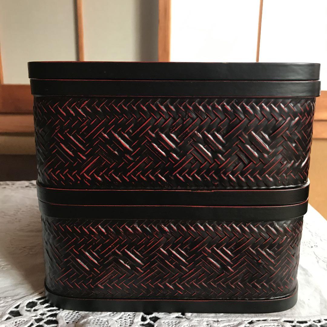 藍胎漆器　二重文箱