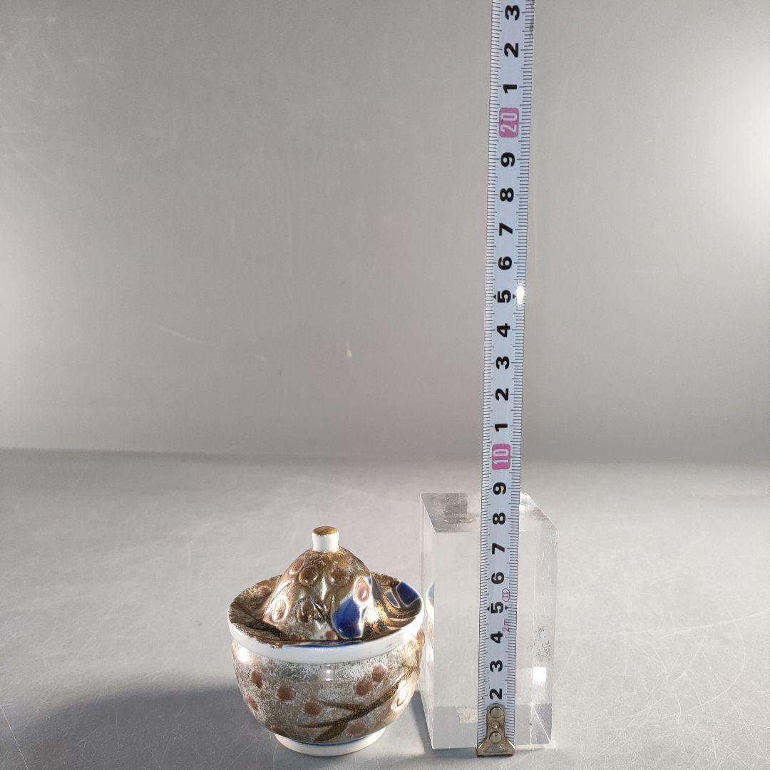 A1376-1/豊前吉右衛門窯/永末吉右衛門/金彩唐草文蓋付小鉢6客/懐石道具/