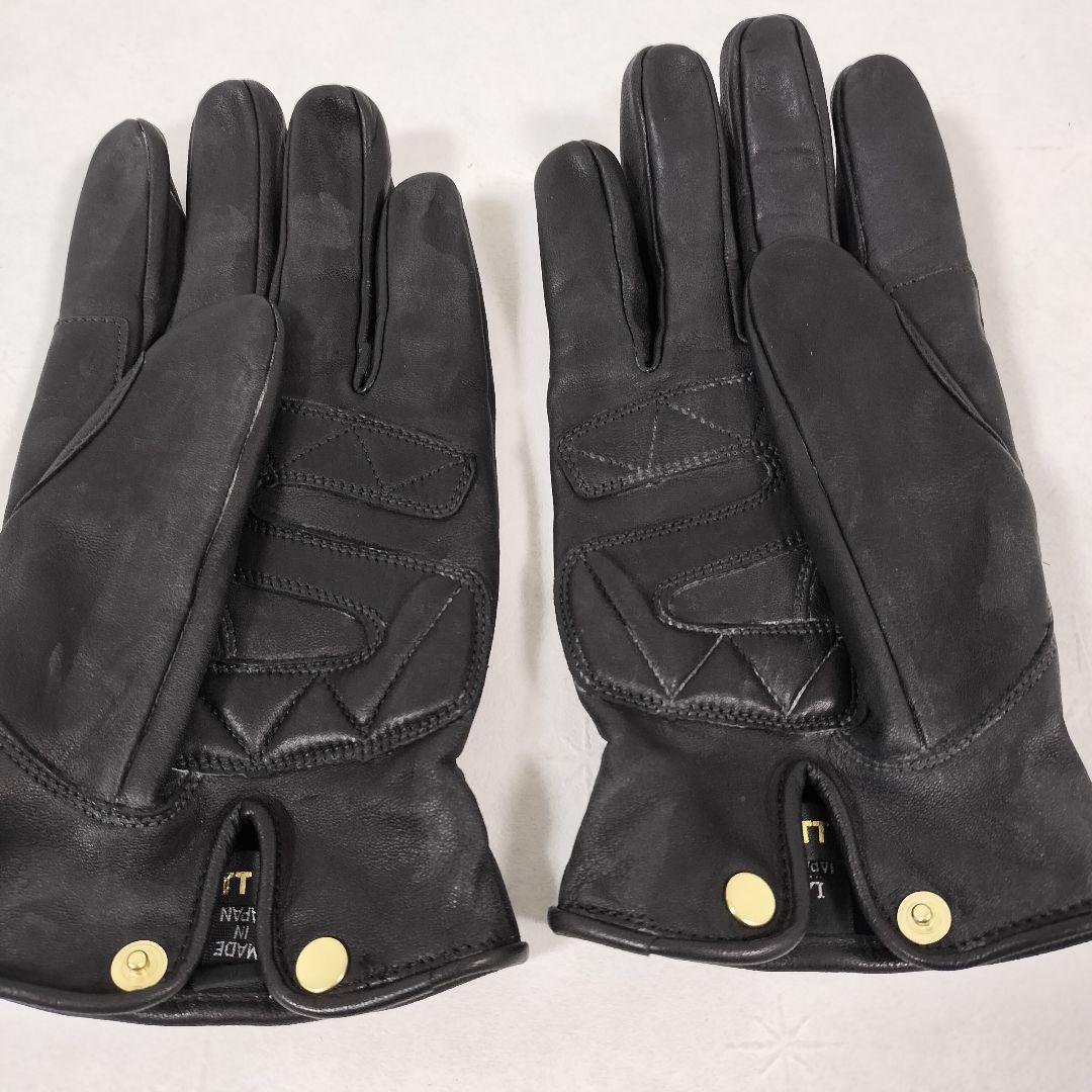 美品　schott　ショットワンスターレザーグローブ　Lサイズ ブラック　手袋
