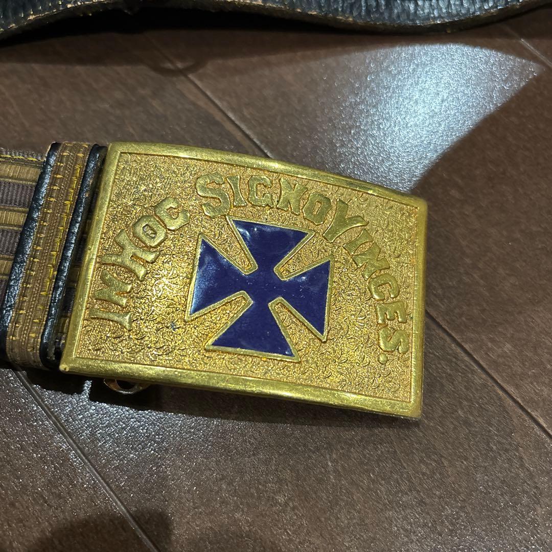 ビンテージ　フリーメイソン　聖十字騎士団　ソードチェーンベルト
