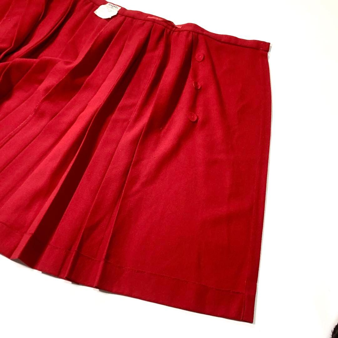 CHANEL シャネル ゴールドココボタン プリーツスカート ヴィンテージ 34