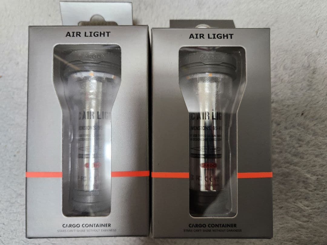 【CARGO CONTAINER】AIR LIGHT2本&充電器&ケース　グレー