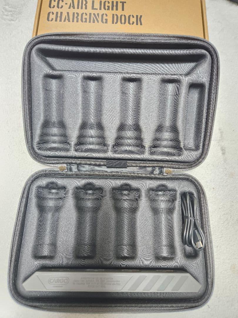 【CARGO CONTAINER】AIR LIGHT2本&充電器&ケース　グレー