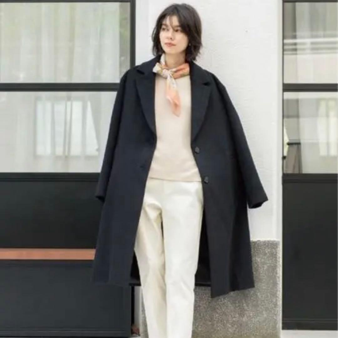 OPAQUE.CLIP カシミヤブレンドウールチェスターコート