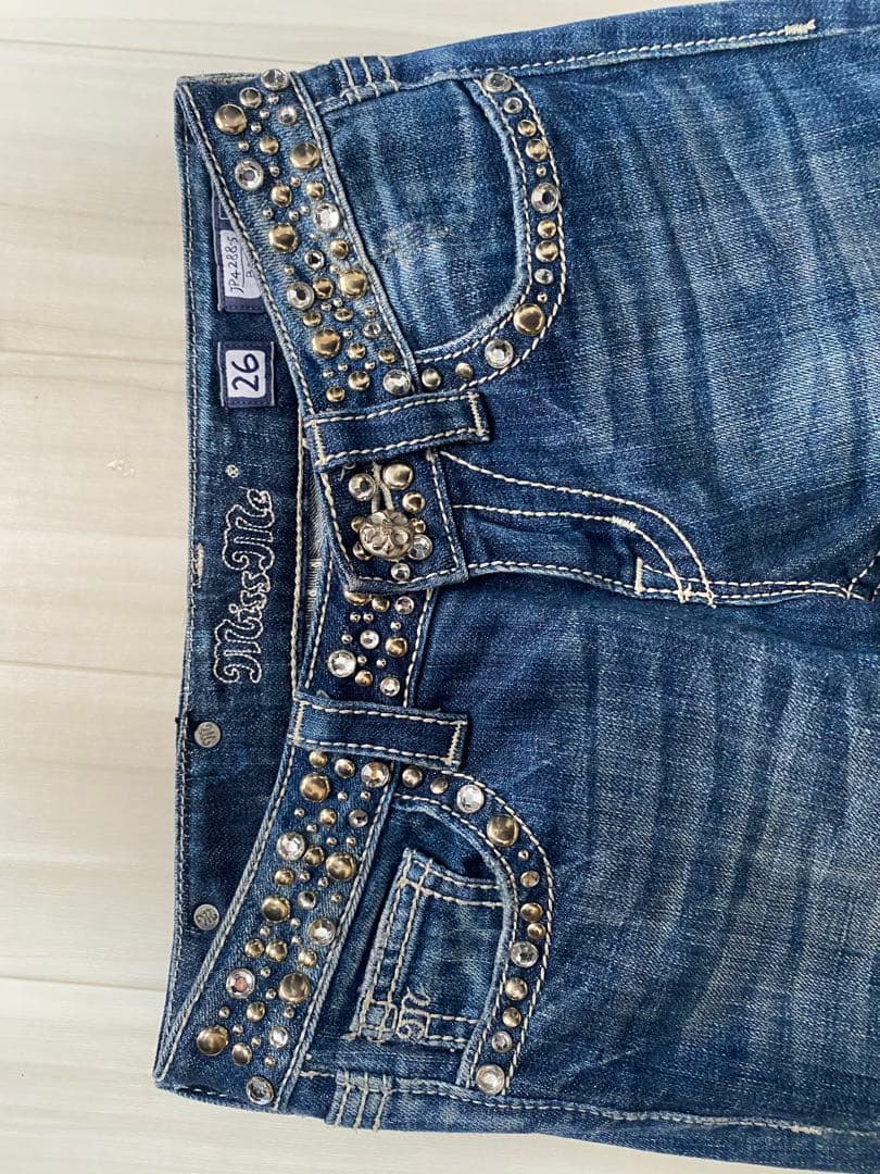 Miss Me ラインストーン付き ブーツカット デニム サイズ26