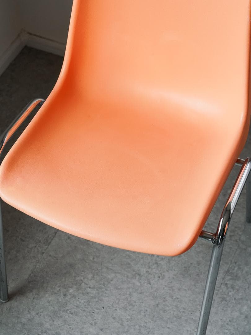 MOD ELENA スタッキングチェア 2脚 オレンジ色 ミッドセンチュリ