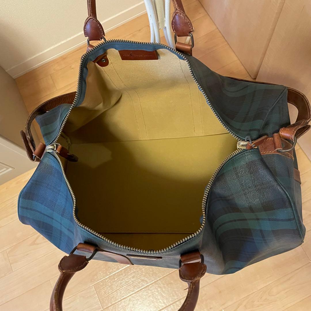 希少レア　ラルフローレンボストンバッグ チェック柄