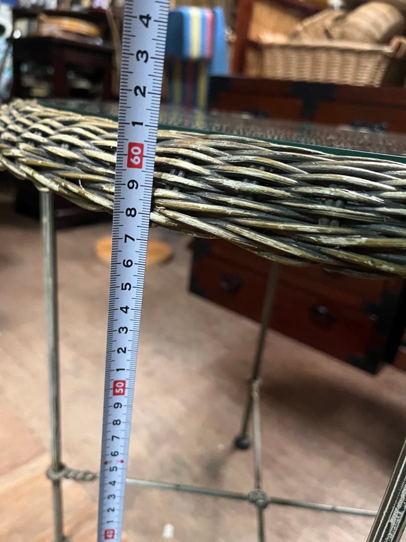 ガーデンテーブル インテリア ガラス天板 丸テーブル