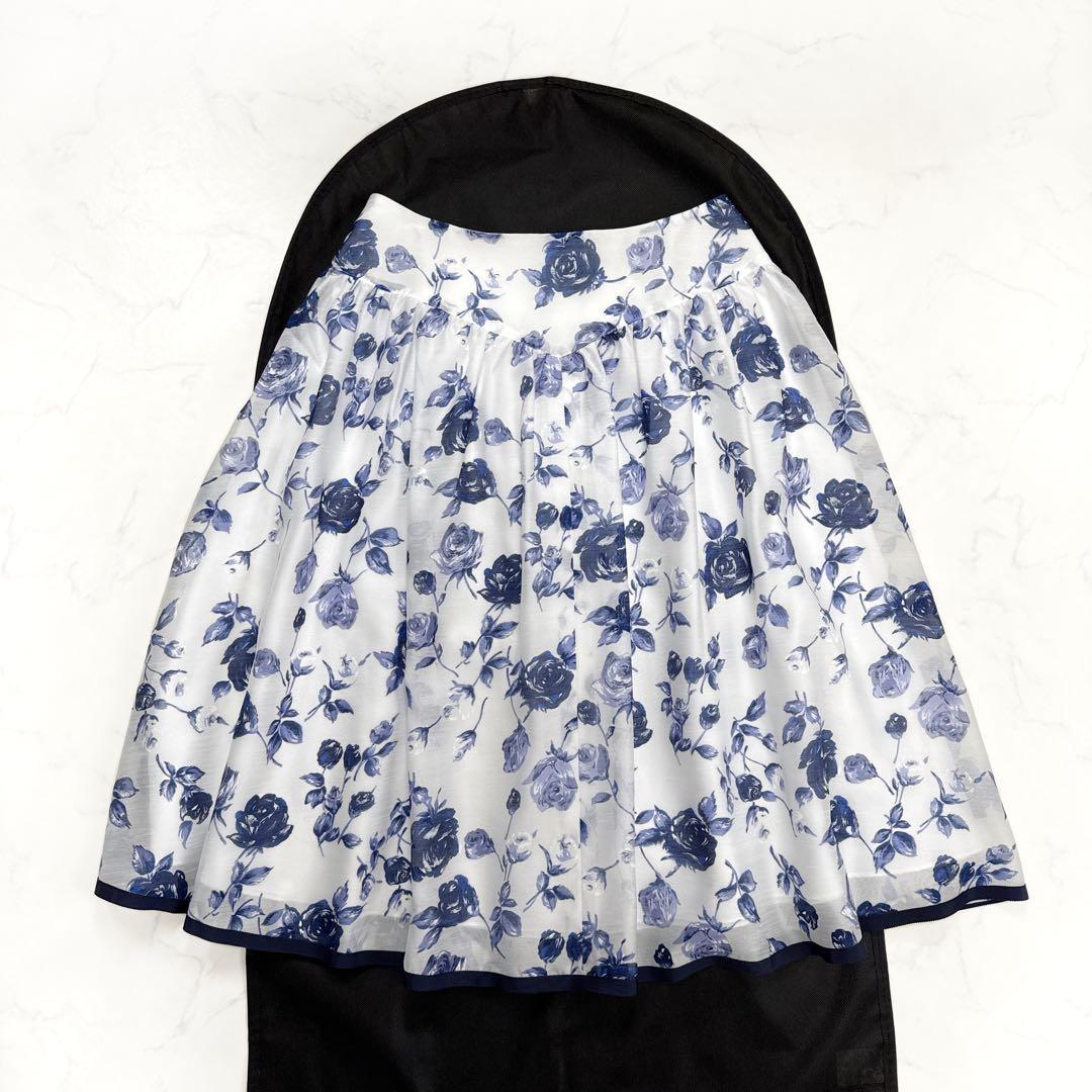 M'S GRACY エムズグレイシー ローズプリント フレアスカート 40