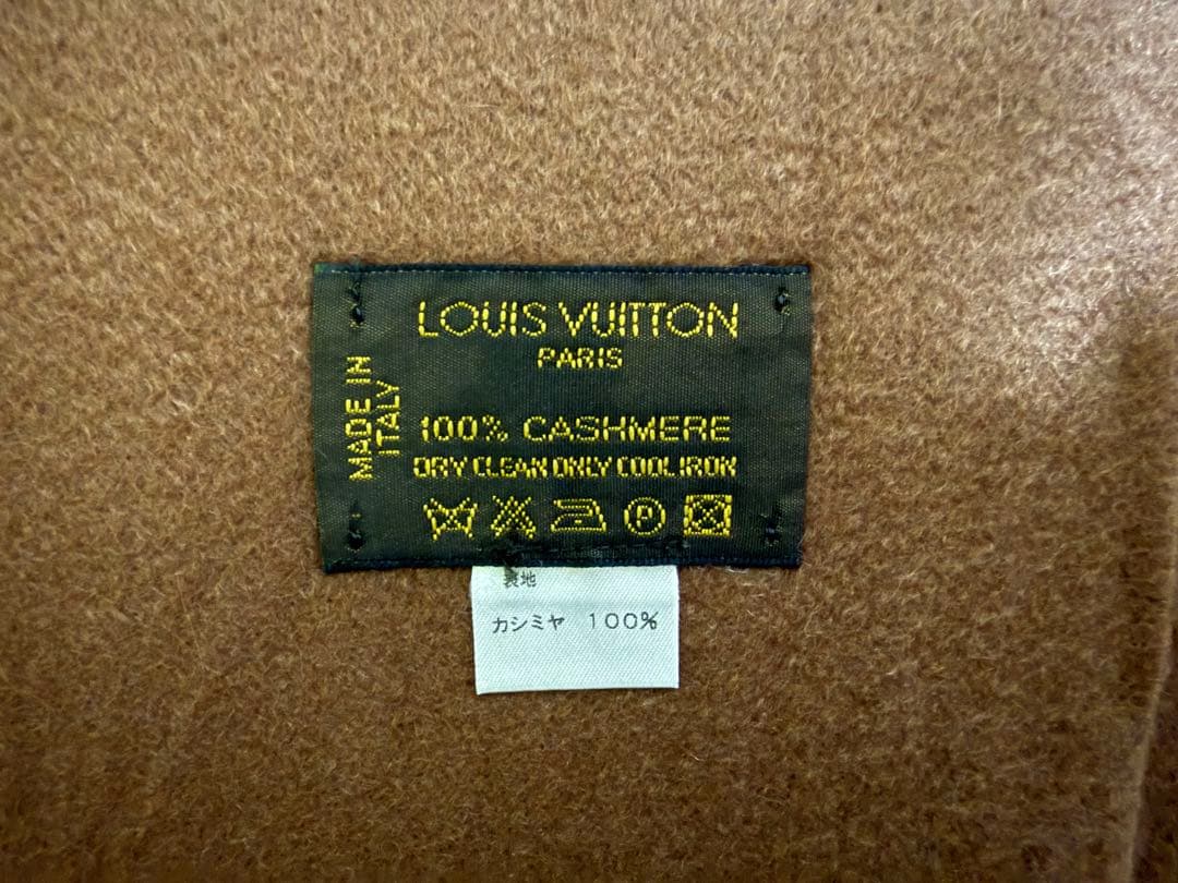 LOUIS VUITTON カシミヤ マフラー ブラウン