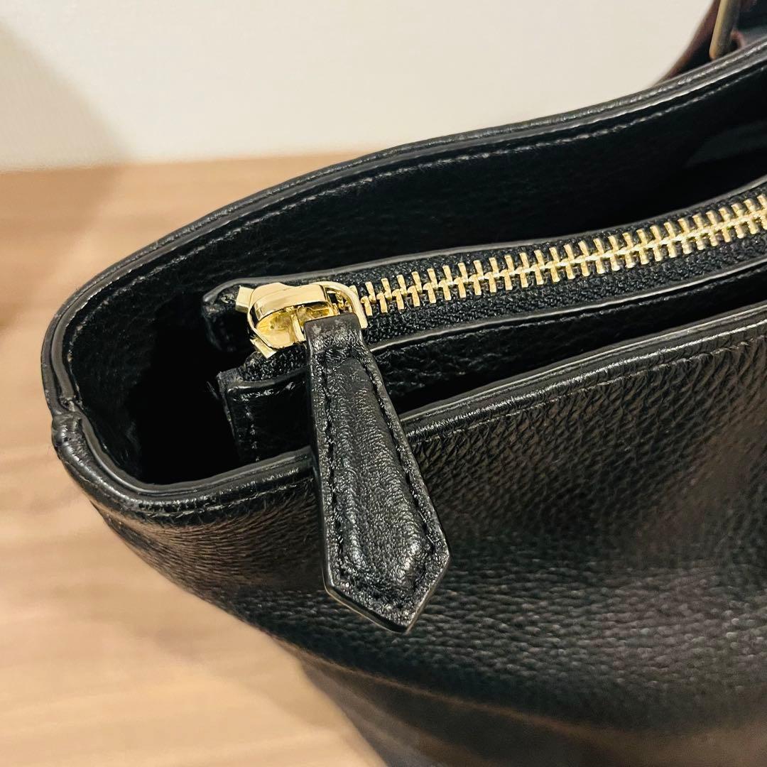 【美品】ポールスミス レザートートバッグ シボ革