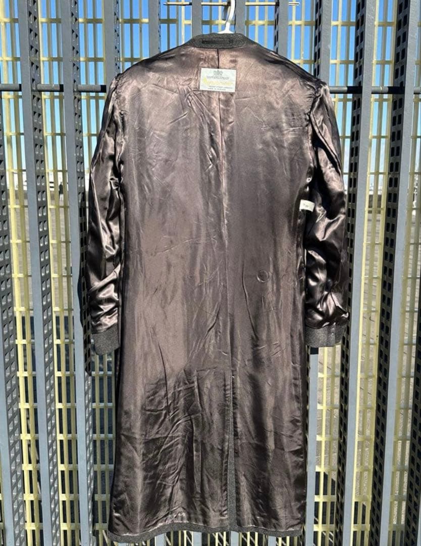 【美品】 アクアスキュータム　ダブル　チェスターコート　カシミヤ　グレー