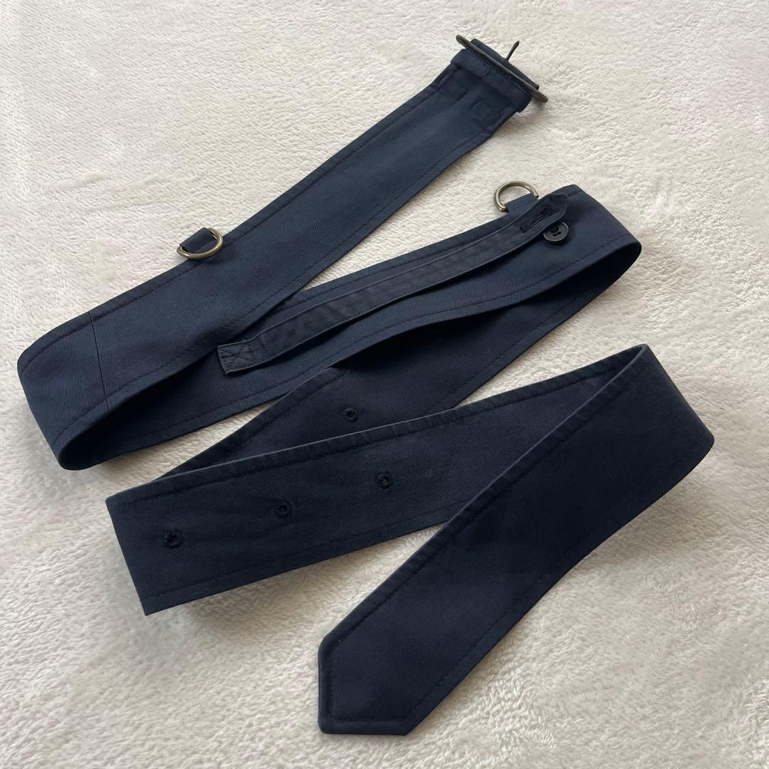 ★アクアスキュータム　トレンチコート　ネイビー　クラブチェック　ベルト