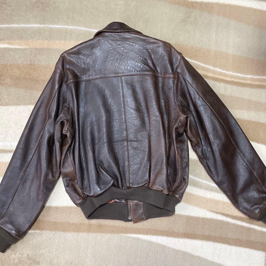 A-2 フライトジャケット 40R ブラウン　羊革