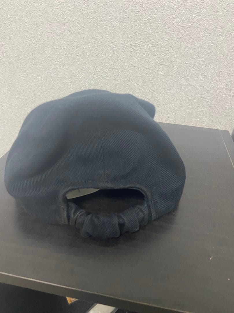 PATOU ブラック刺繍ロゴ コットンキャップ