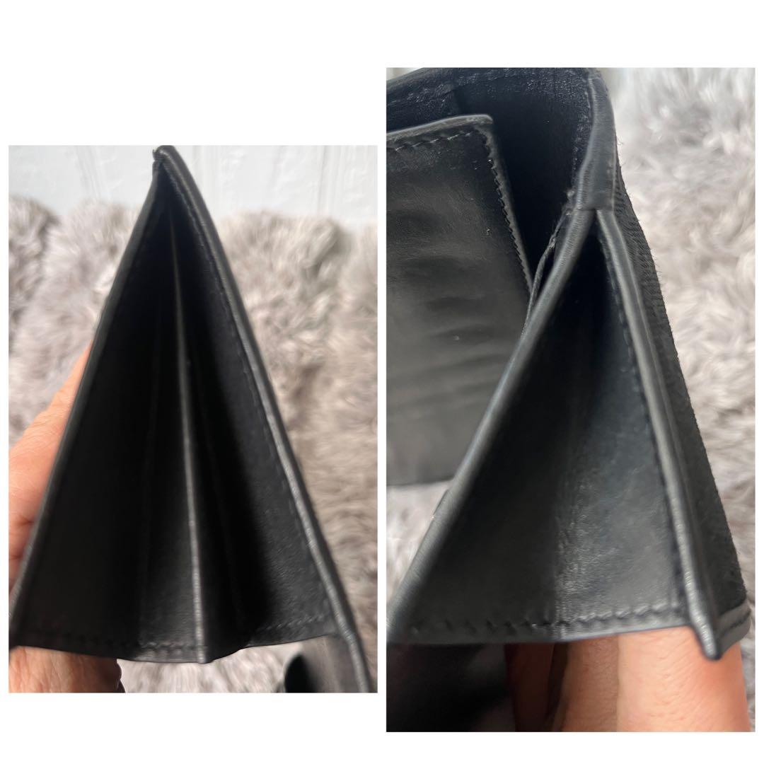 グッチ　GGキャンバス ブラック　ロゴプレート　長財布　メンズ