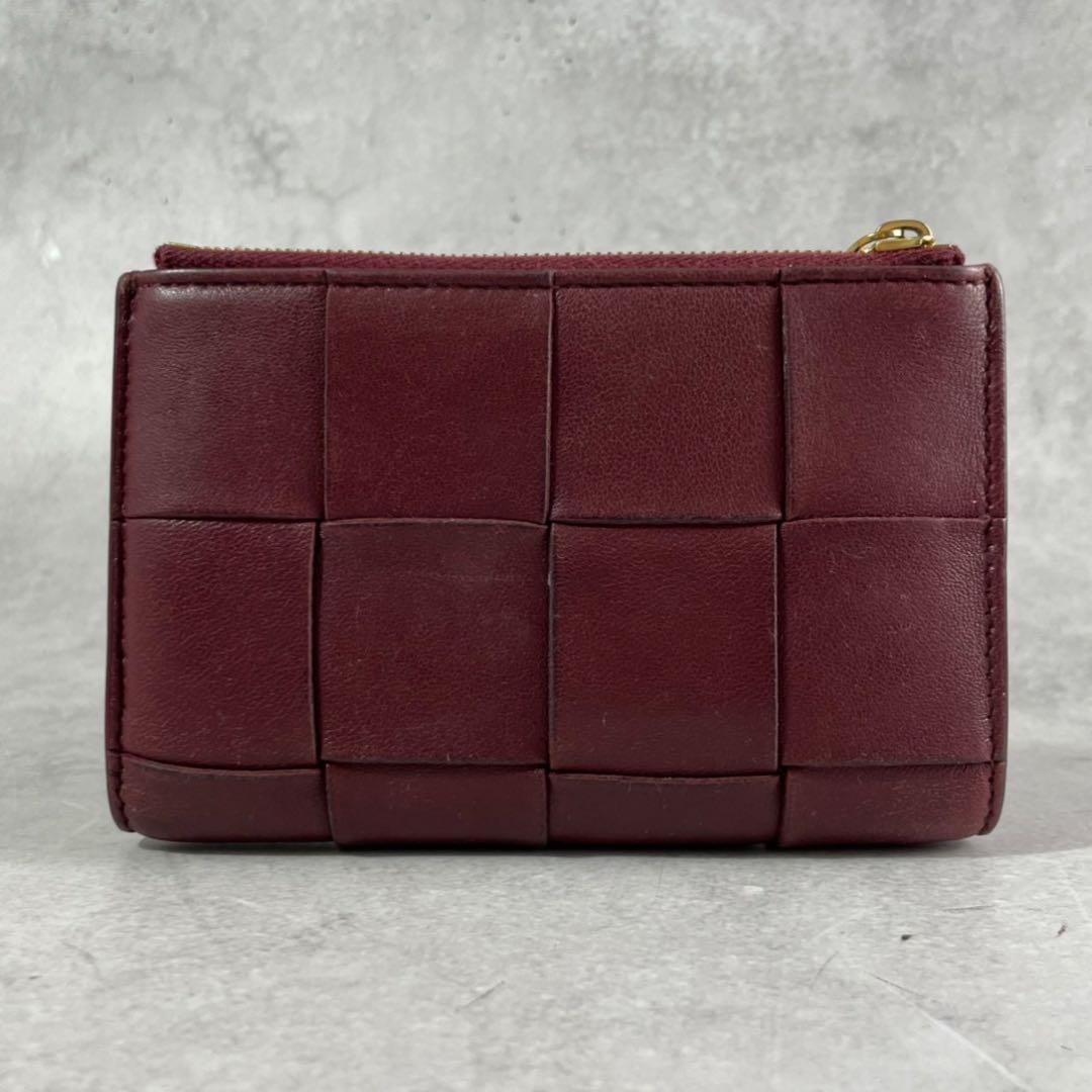 【美品 人気カラー】ボッテガヴェネタ 折り財布 カセット イントレ レザー