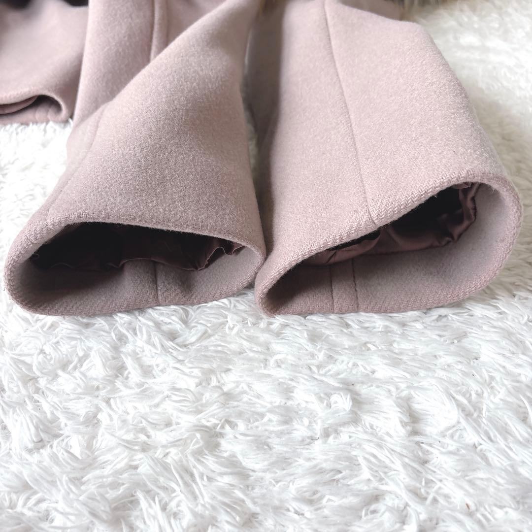 MAX&Co. ロングコート ショールカラー 女優襟 Aライン ベルト ファー