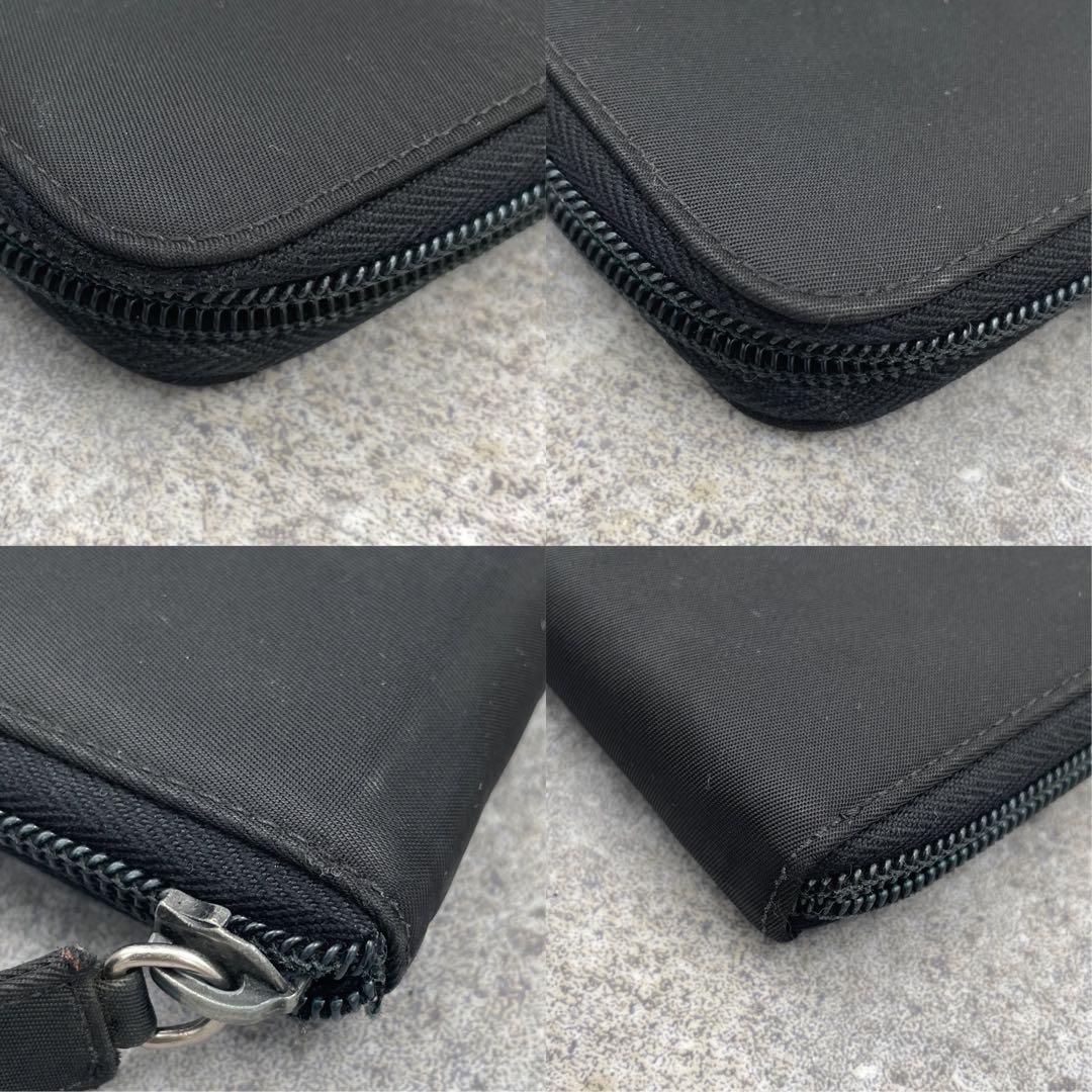 PRADA プラダ　長財布　ジッピー　黒　ブラック　ナイロン　三角ロゴ