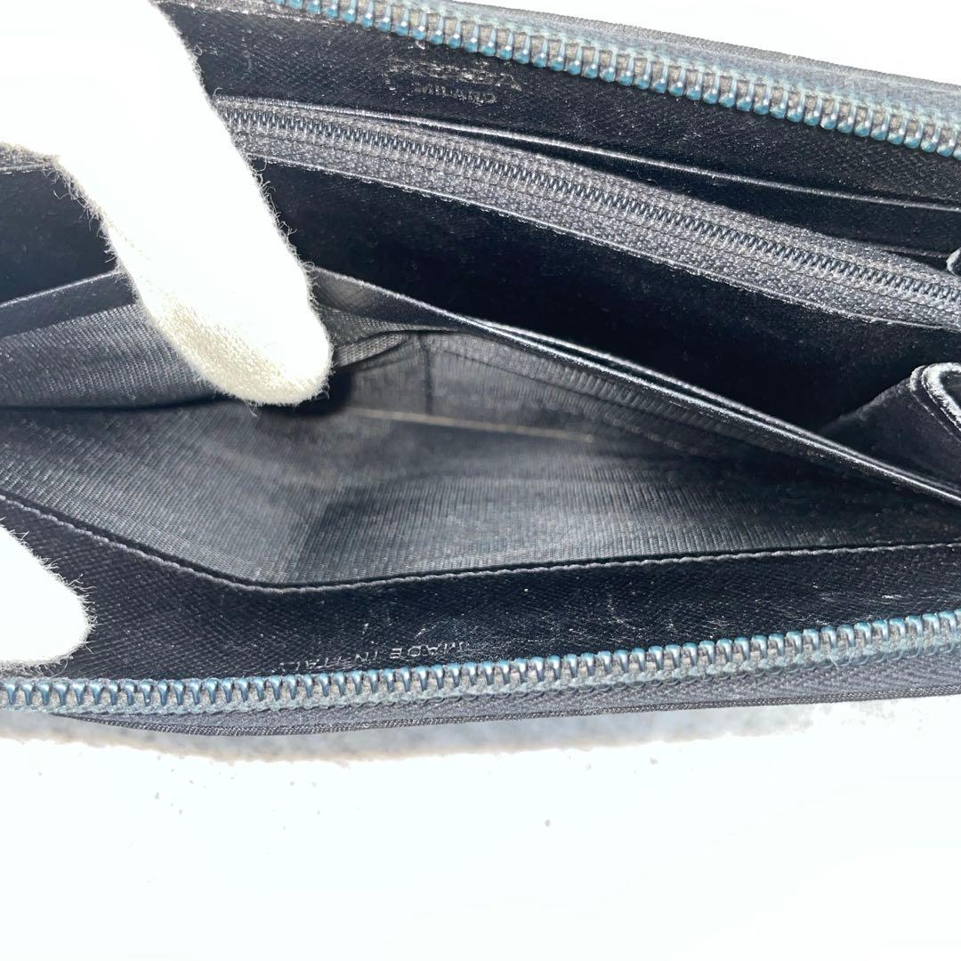 PRADA プラダ　長財布　ジッピー　黒　ブラック　ナイロン　三角ロゴ