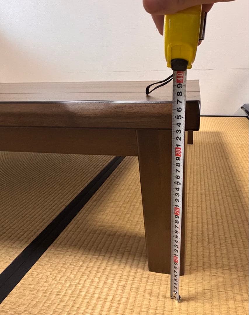 ダークブラウン 長方形 こたつ 約150cm x 90cm