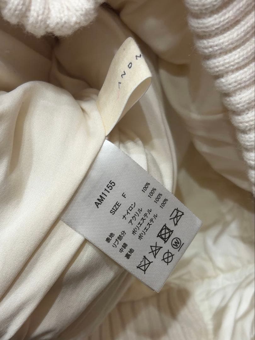 【美品】ANDMARY Mary quilting jacket wh×bg