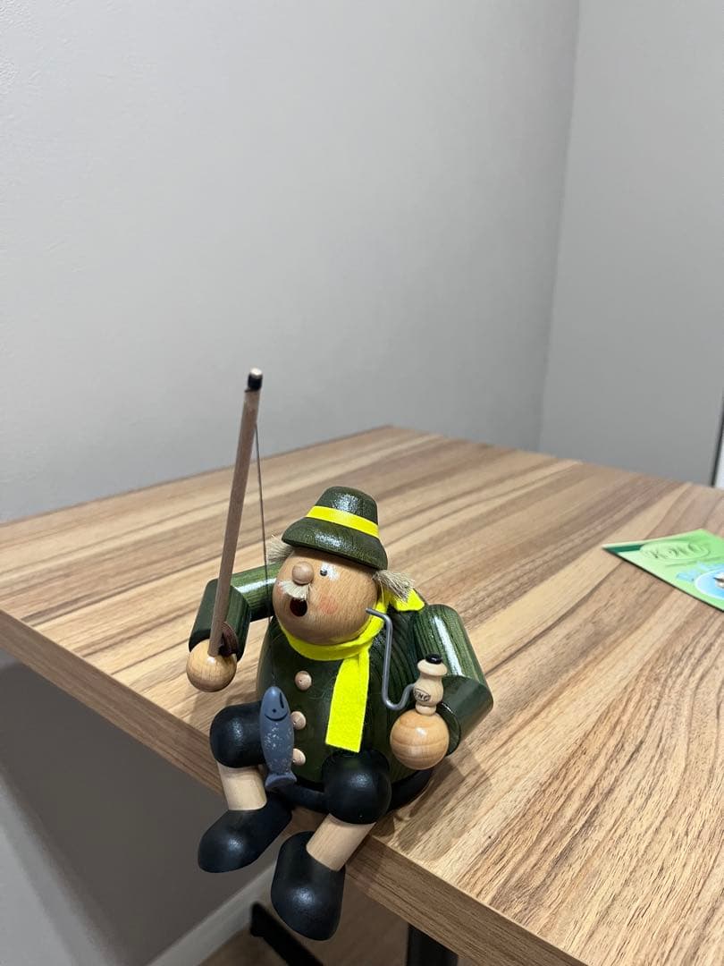 KWO スモーキングマン ドイツ製 木製人形 フィッシャーマン
