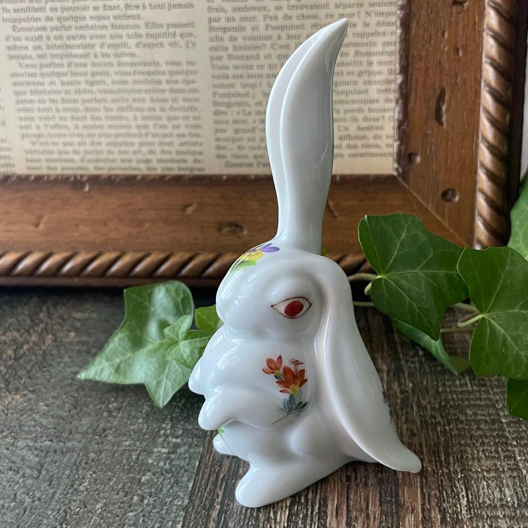 HEREND ヘレンド　フィギュリン　花柄　うさぎ