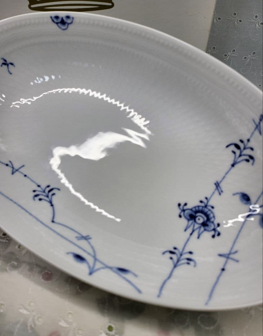 未使用✨ロイヤルコペンハーゲン ブルーパルメッテ オーバルディッシュ 2枚 深皿