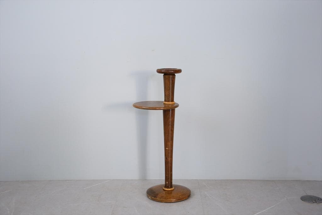 英国アンティーク木製スモーカーズスタンド/灰皿アシュトレイ/タバコ(90-28)