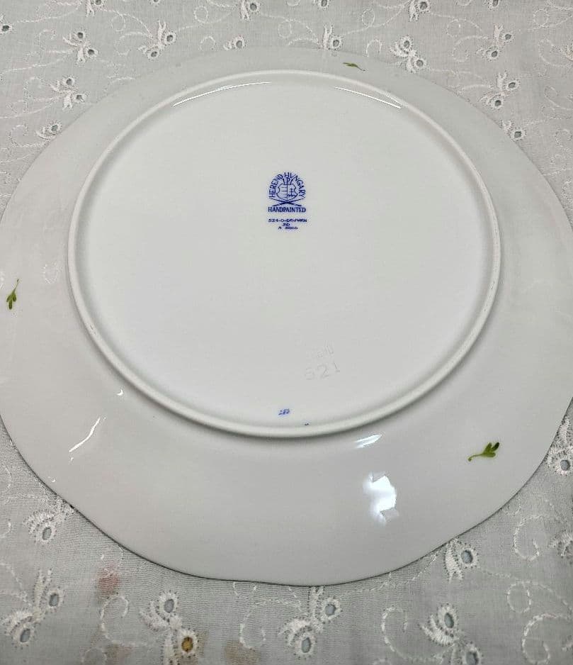 未使用近✨ヘレンド ウィーンの薔薇 プレート 中皿 ピンク ローズ 23cm②