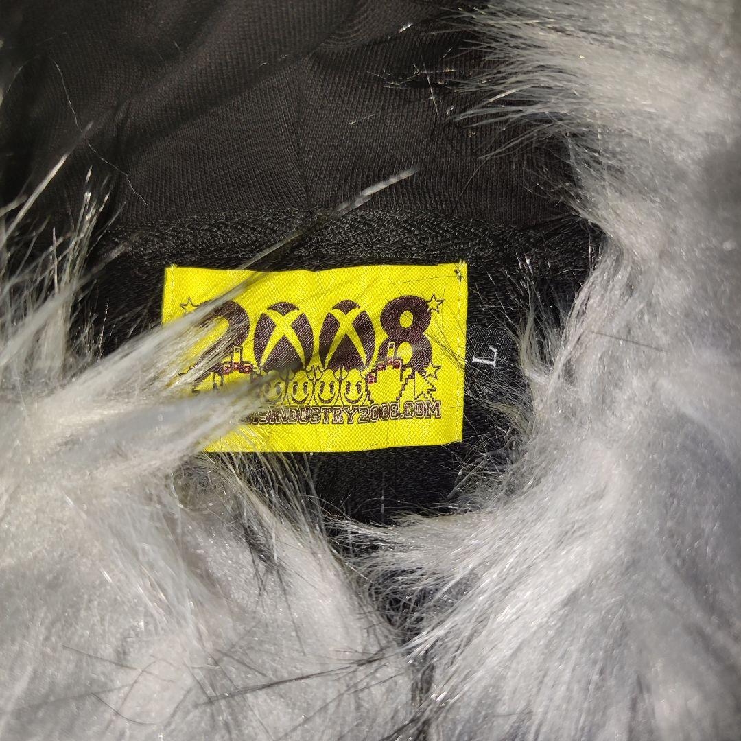 fti fuckthisindustry ファー　パーカー フーディー　黒　L