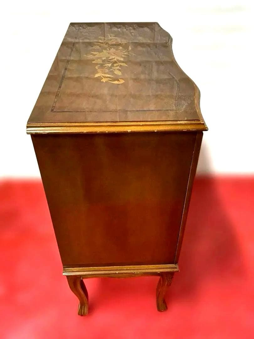 象嵌　チェスト　3段　猫脚