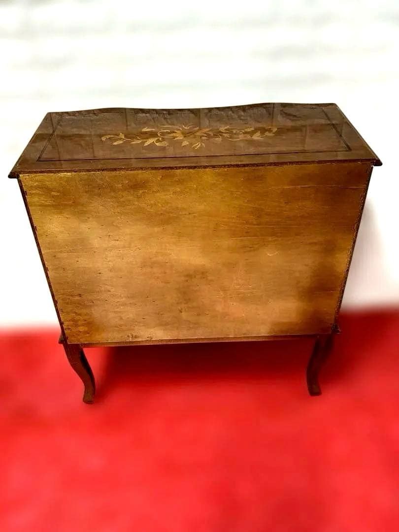 象嵌　チェスト　3段　猫脚