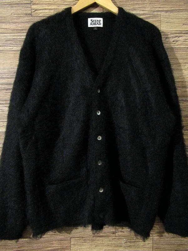 専用　日本製 ステップアヘッド 毛足長 モヘア モヘヤ カーディガン ブラック