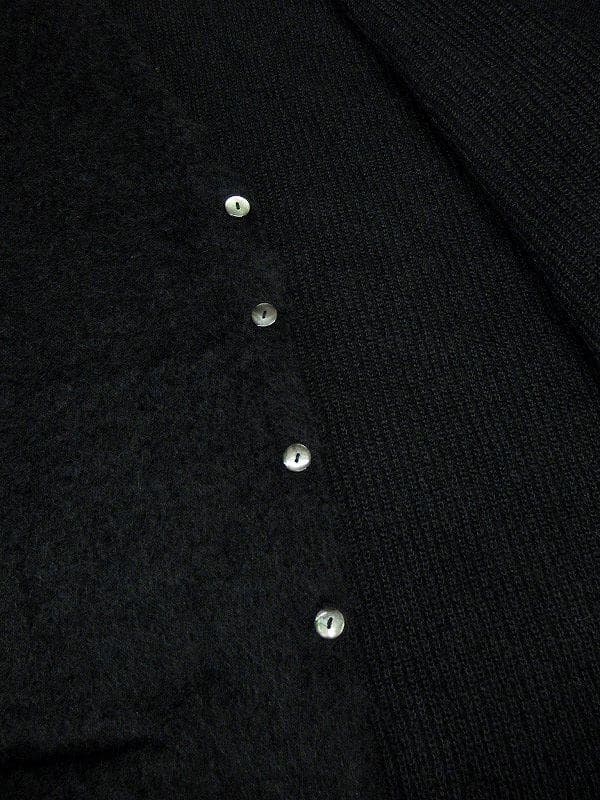 専用　日本製 ステップアヘッド 毛足長 モヘア モヘヤ カーディガン ブラック