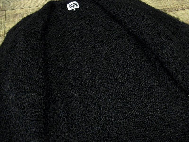 専用　日本製 ステップアヘッド 毛足長 モヘア モヘヤ カーディガン ブラック