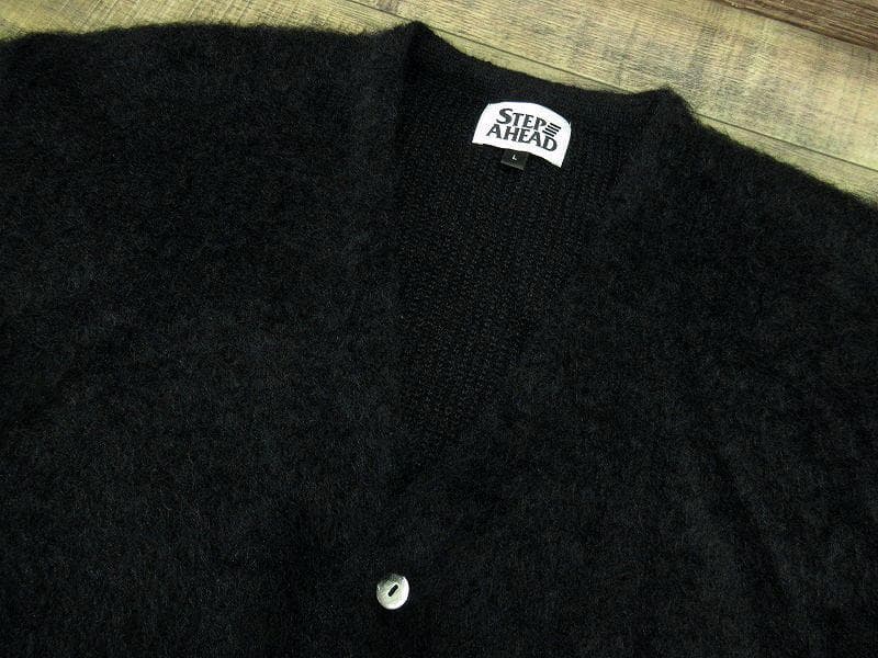 専用　日本製 ステップアヘッド 毛足長 モヘア モヘヤ カーディガン ブラック