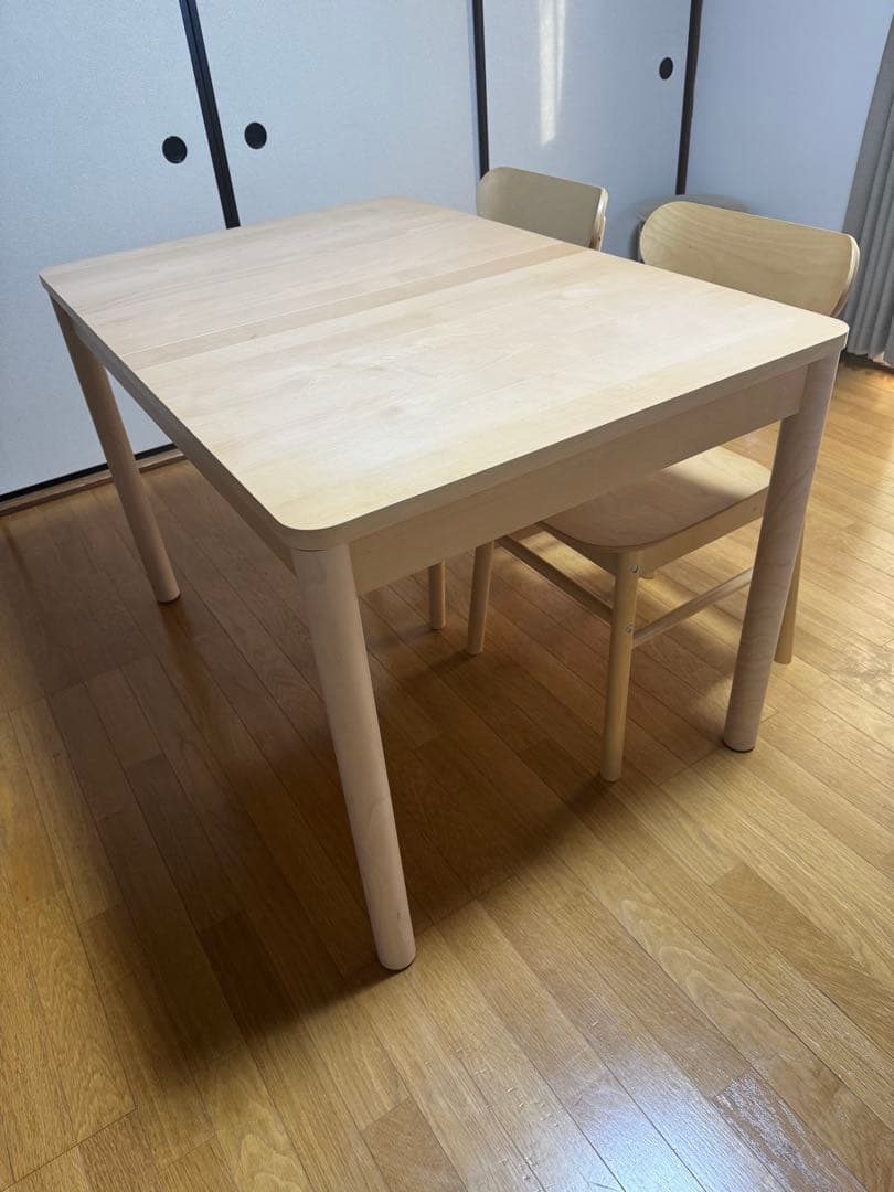 【2/7直接取引限定】IKEA ロッニンゲ ダイニング伸長式テーブル　椅子セット