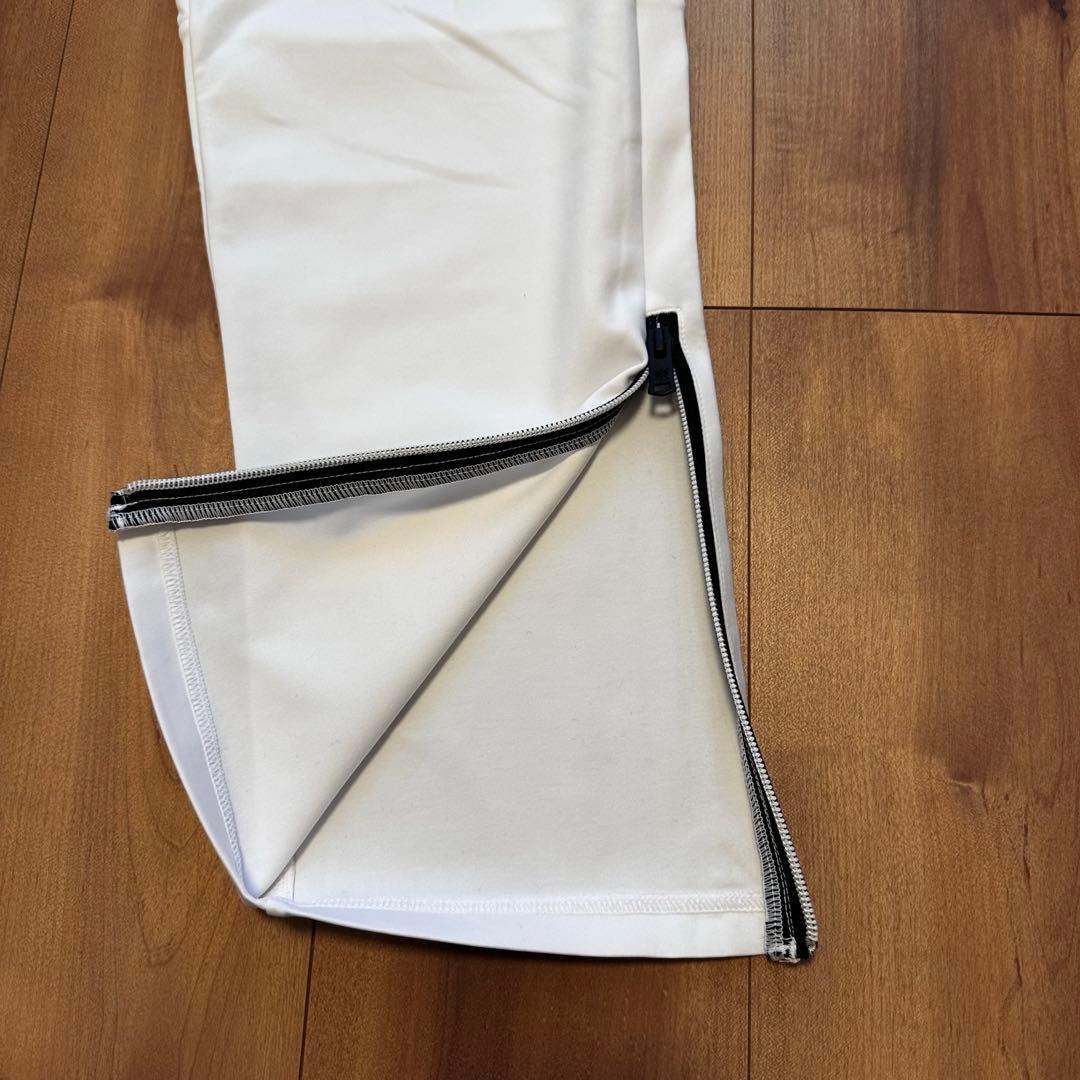 ロングパンツ　ハイストレッチ　ホワイト　メンズ　サイズXL 春夏秋