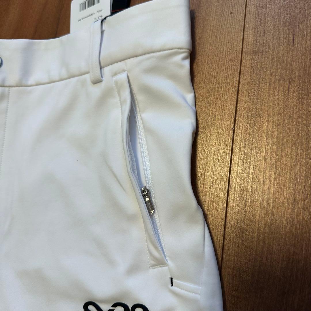 ロングパンツ　ハイストレッチ　ホワイト　メンズ　サイズXL 春夏秋