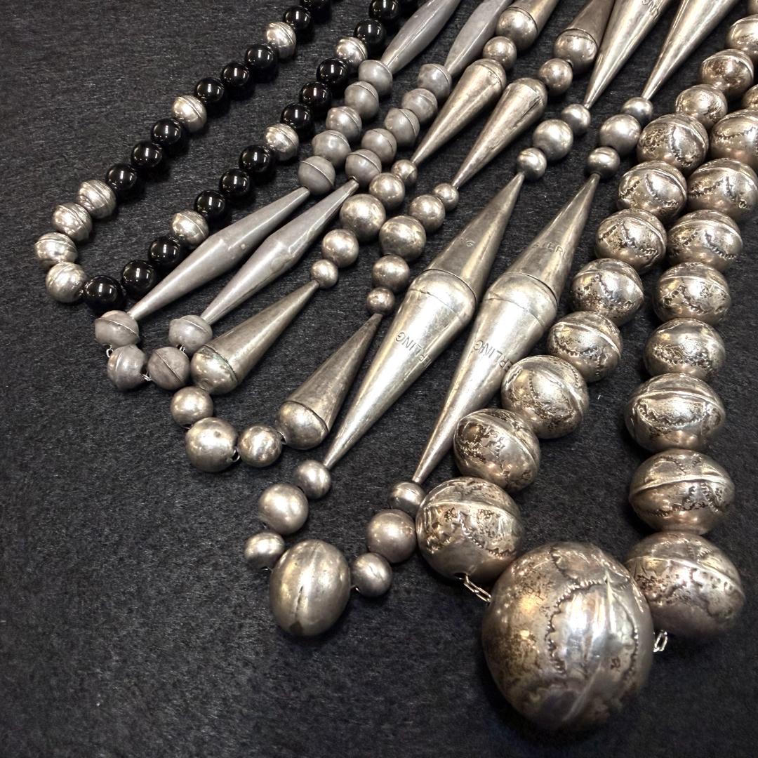 超希少 Navajo ナバホパール ロングネックレス インディアンジュエリー B